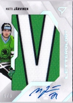 Matti Jarvinen Mlada Boleslav Tipsport ELH 2023/24 SportZoo 1. serie Letterology Auto /9 #LL-MJ