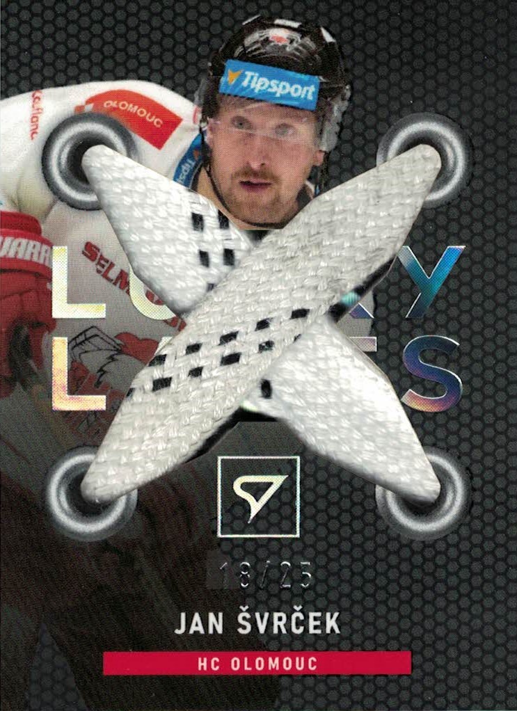 Jan Svrcek Olomouc Tipsport ELH 2023/24 SportZoo 1. serie Lucky Laces /25 #LA-JS