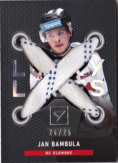 Jan Bambula Olomouc Tipsport ELH 2023/24 SportZoo 1. serie Lucky Laces /25 #LA-BA
