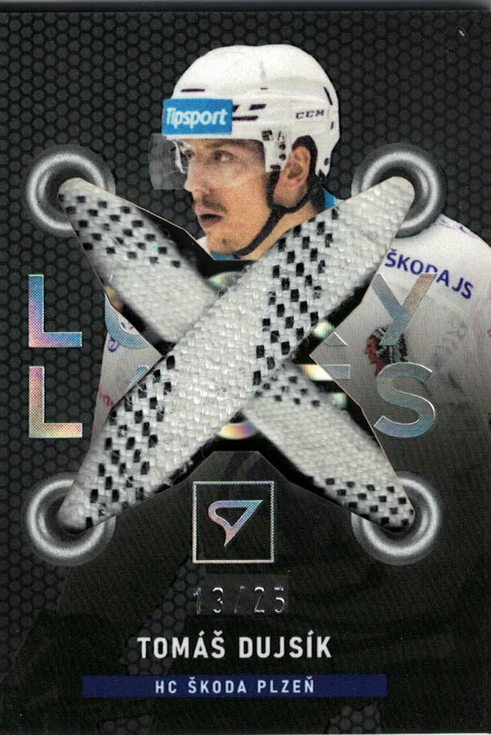 Tomas Dujsik Plzen Tipsport ELH 2023/24 SportZoo 1. serie Lucky Laces /25 #LA-TD