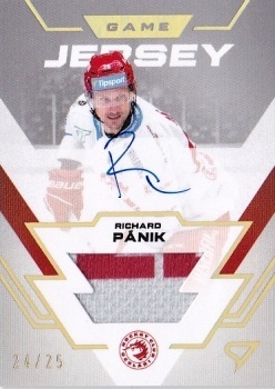 Richard Panik Trinec Tipsport ELH 2023/24 SportZoo 1. serie Game Jersey Auto /25 #GJS-RP