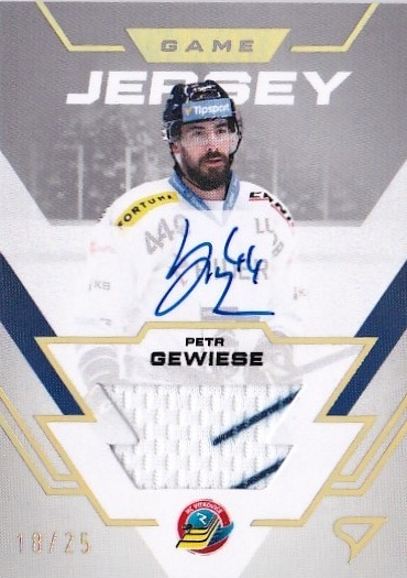 Petr Gewiese Vitkovice Tipsport ELH 2023/24 SportZoo 1. serie Game Jersey Auto /25 #GJS-PG