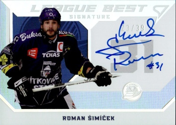 Roman Simicek Vitkovice Tipsport ELH 2023/24 SportZoo 1. serie League Best auto /39 #LBS-RS