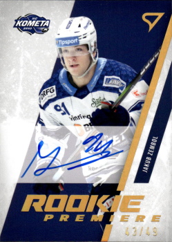 Jakub Zembol Kometa Brno Tipsport ELH 2023/24 SportZoo 1. serie Rookie Premiere Auto /49 #RPS-JZ