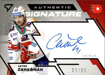 Peter Ceresnak Pardubice Tipsport ELH 2023/24 SportZoo 1. serie Authentic Signature Level 2 /80 #SL2-PC