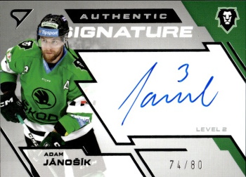 Adam Janosik Mlada Boleslav Tipsport ELH 2023/24 SportZoo 1. serie Authentic Signature Level 2 /80 #SL2-AJ