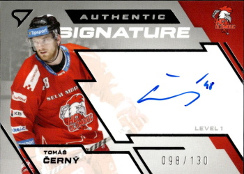 Tomas Cerny Olomouc Tipsport ELH 2023/24 SportZoo 1. serie Authentic Signature Level 1 /130 #SL1-TC