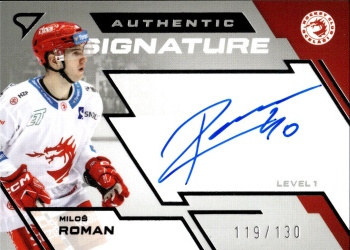 Milos Roman Trinec Tipsport ELH 2023/24 SportZoo 1. serie Authentic Signature Level 1 /130 #SL1-MR