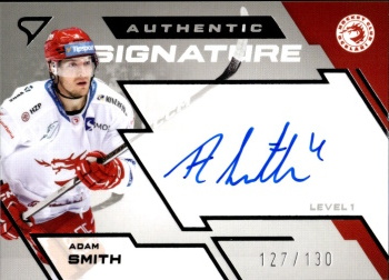 Adam Smith Trinec Tipsport ELH 2023/24 SportZoo 1. serie Authentic Signature Level 1 /130 #SL1-AS