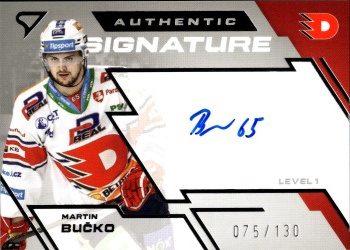 Martin Bucko Pardubice Tipsport ELH 2023/24 SportZoo 1. serie Authentic Signature Level 1 /130 #SL1-MB