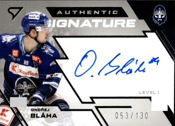 Ondrej Blaha Kladno Tipsport ELH 2023/24 SportZoo 1. serie Authentic Signature Level 1 /130 #SL1-OB