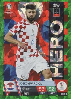 Josko Gvardiol Croatia Topps Match Attax EURO 2024 Hero Green Emerald #CRO4