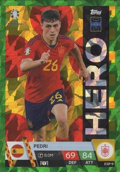 Pedri Spain Topps Match Attax EURO 2024 Hero Green Emerald #ESP9