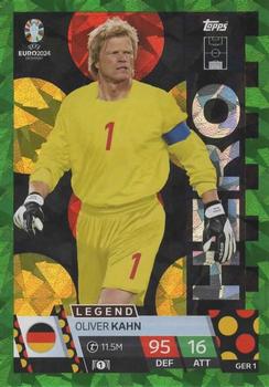 Oliver Kahn Germany Topps Match Attax EURO 2024 Hero Green Emerald #GER1