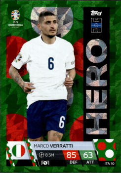 Marco Verratti Italy Topps Match Attax EURO 2024 Hero Green Emerald #ITA10
