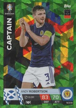 Andy Robertson Scotland Topps Match Attax EURO 2024 Captain Green Emerald #SCO8