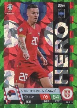 Sergej Milinkovic-Savic Serbia Topps Match Attax EURO 2024 Hero Green Emerald #SRB11