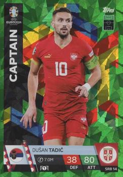 Dusan Tadic Serbia Topps Match Attax EURO 2024 Captain Green Emerald #SRB14