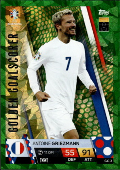 Antoine Griezmann France Topps Match Attax EURO 2024 Golden Goalscorer Green Emerald #GG3