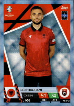 Nedim Bajrami Albania Topps Match Attax EURO 2024 Blue Crystal #ALB12
