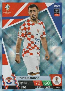 Josip Juranovic Croatia Topps Match Attax EURO 2024 Blue Crystal #CRO2