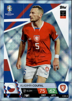 Vladimir Coufal Czech Republic Topps Match Attax EURO 2024 Blue Crystal #CZE2