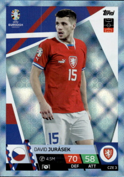 David Jurasek Czech Republic Topps Match Attax EURO 2024 Blue Crystal #CZE3