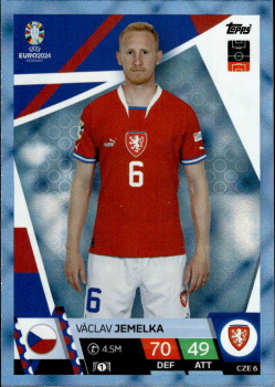 Vaclav Jemelka Czech Republic Topps Match Attax EURO 2024 Blue Crystal #CZE6