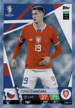 Tomas Cvancara Czech Republic Topps Match Attax EURO 2024 Blue Crystal #CZE17