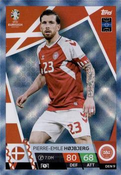 Pierre Emile Hojbjerg Denmark Topps Match Attax EURO 2024 Blue Crystal #DEN9