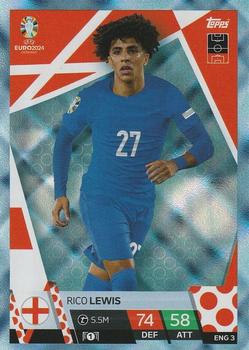 Rico Lewis England Topps Match Attax EURO 2024 Blue Crystal #ENG3
