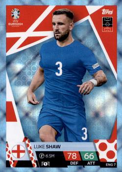 Luke Shaw England Topps Match Attax EURO 2024 Blue Crystal #ENG7