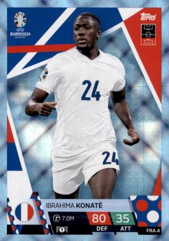 Ibrahima Konate France Topps Match Attax EURO 2024 Blue Crystal #FRA4
