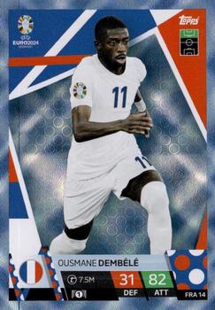 Ousmane Dembele France Topps Match Attax EURO 2024 Blue Crystal #FRA14