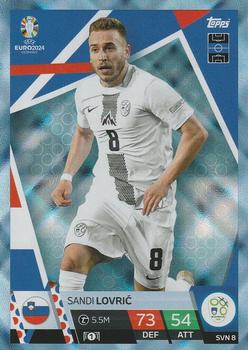 Sandi Lovric Slovenia Topps Match Attax EURO 2024 Blue Crystal #SVN8