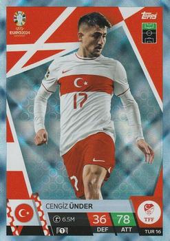 Cengiz Under Turkey Topps Match Attax EURO 2024 Blue Crystal #TUR16