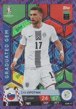 Zan Vipotnik Slovenia Topps Match Attax EURO 2024 Graduated Gem Purple Sapphire #SVN17