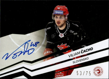 Viliam Cacho Trinec Tipsport ELH 2023/24 SportZoo 2. serie Around the World AUTO /75 #AWS-VC