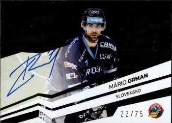 Mario Grman Vitkovice Tipsport ELH 2023/24 SportZoo 2. serie Around the World AUTO /75 #AWS-MG