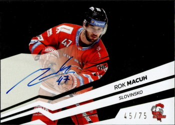 Rok Macuh Olomouc Tipsport ELH 2023/24 SportZoo 2. serie Around the World AUTO /75 #AWS-RM