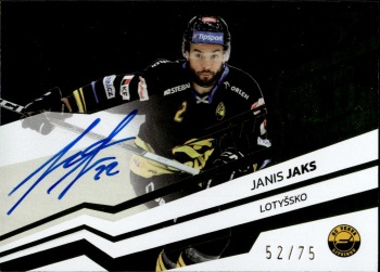 Janis Jaks Litvinov Tipsport ELH 2023/24 SportZoo 2. serie Around the World AUTO /75 #AWS-JJ