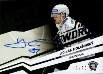 Adrian Holesinsky Plzen Tipsport ELH 2023/24 SportZoo 2. serie Around the World AUTO /75 #AWS-AH