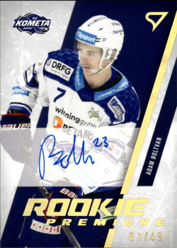 Adam Boltvan Kometa Brno Tipsport ELH 2023/24 SportZoo 2. serie Rookie Premiere AUTO /49 #RPS-BO