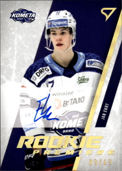 Jan Ekrt Kometa Brno Tipsport ELH 2023/24 SportZoo 2. serie Rookie Premiere AUTO /49 #RPS-JE