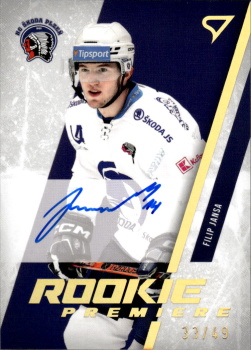 Filip Jansa Plzen Tipsport ELH 2023/24 SportZoo 2. serie Rookie Premiere AUTO /49 #RPS-FJ