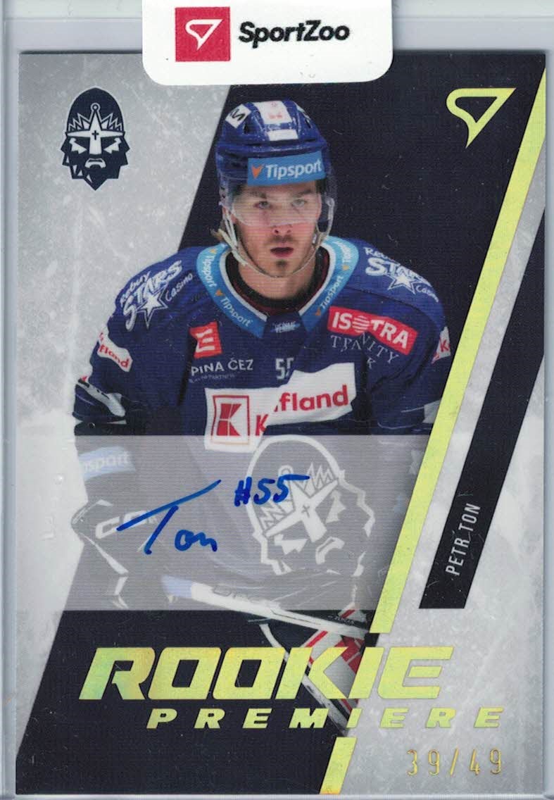Petr Ton Kladno Tipsport ELH 2023/24 SportZoo 2. serie Rookie Premiere AUTO /49 #RPS-PT