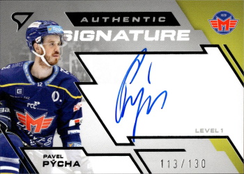 Pavel Pycha Ceske Budejovice Tipsport ELH 2023/24 SportZoo 2. serie Authentic Signature Level 1 /130 #SL1-PP