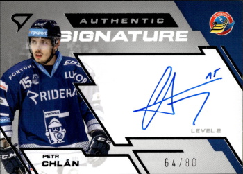 Petr Chlan Vitkovice Tipsport ELH 2023/24 SportZoo 2. serie Authentic Signature Level 2 /80 #SL2-CH