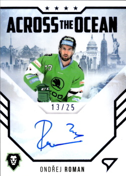 Ondrej Roman Mlada Boleslav Tipsport ELH 2023/24 SportZoo 2. serie Across the Ocean AUTO /25 #AOS-OR