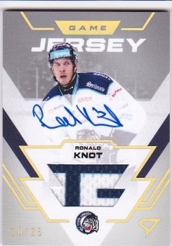 Ronald Knot Liberec Tipsport ELH 2023/24 SportZoo 2. serie Game Jersey AUTO /25 #GJS-RK